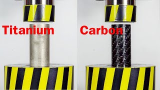 HYDRAULIC PRESS VS TITANIUM AND CARBON [upl. by Chance21]