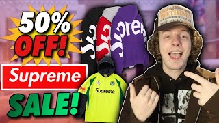 Supreme 50 Off Sale TONIGHT Items Dropping Release Info [upl. by Kathryne]