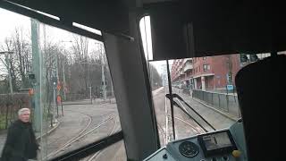 vagnbyte på linje 11 M32 Göteborg Västtrafik Spårvagn [upl. by Adekan108]