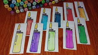 Lighter 🩷 Paper Diy 🩷 stickers  Diy stickers asmrvideo [upl. by Anedal687]