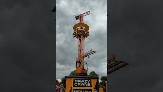 Crazy Crane Ride At Gullivers Land In Milton Keynes [upl. by Yenolem638]