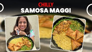 CHILLY 🌶 Samosa Maggi 🔥🔥😱😱  30 Days Maggi Challenge  Day 7  So Saute [upl. by Mair]