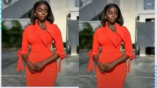 how to draft this beautiful assymetrical neckline collar gown [upl. by Toomay339]