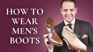 How To Wear Men’s Boots 101  5 Best Boot Styles Chukka Chelsea Jodhpur Balmoral amp Winter Boots [upl. by Lovett570]