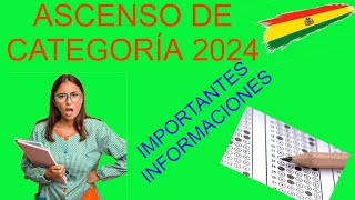 INFORMACIONES ASCENSO DE CATEGORÍA 2024 [upl. by Oam]