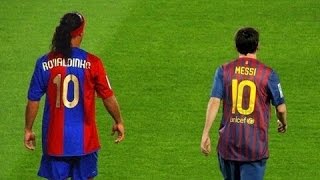 Messi vs Ronaldinho  Who Is The Barcelona King [upl. by Yerot59]