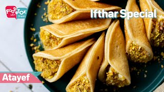 How To Make Homemade Atayef  Qatayef Recipe  How To Make Katayef From Scratch  Ifthar Recipe [upl. by Solomon]