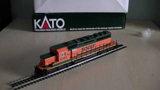 Kato EMD SD402 Diesel Locomotive BNSF Review HO Gauge HD 400th Video [upl. by Liman]