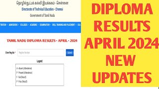 TAMILNADU POLYTECHNIC COLLEGE DIPLOMA APRIL 2024  TAMIL NADU DIPLOMA RESULTS APRIL 2024 NEW UPDATES [upl. by Idyak]