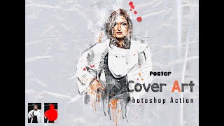 Poster Cover Art Photoshop Action [upl. by Aitnohs]