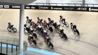 2024 Canadian Track Cycling Championships  Junior Women Scratch Race Bromont Quebec Canada [upl. by Anelram]