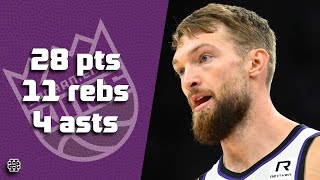 Domantas Sabonis 28 pts 11 rebs 4 asts vs Jazz 2425 season [upl. by Ecnahoy]