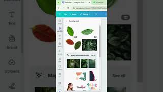 Canva Text Tutorial Leaves Hack canvatutorial canvahack explore [upl. by Gebelein]