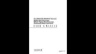 YOKOGAWA DLM6054 01 PDF MANUAL [upl. by Nylcoj]