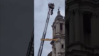 The flight of the Befana in piazza Navona in Rome [upl. by Millford]