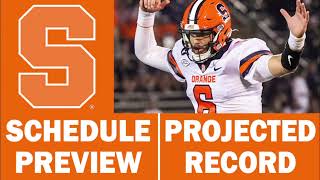 Syracuse Football 2023 Schedule Preview amp Record Projection [upl. by Lyred]