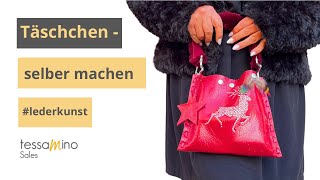 DIYTasche aus hochwertigem Leder 👜✨ [upl. by Elexa]