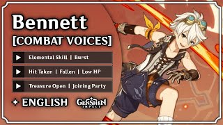 Bennett  All Combat Voice Lines ENGLISH Voice Over  Genshin Impact  M0har1b [upl. by Creamer]