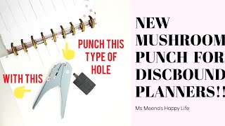 Mushroom Hole Punch for Discbound Notebook or Planners Affordable Punches through Laminate [upl. by Runstadler]