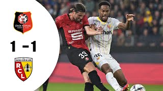 Rennes 1  1 Lens  Tous les buts et moments forts  LIGUE 1 2024 [upl. by Gaddi]