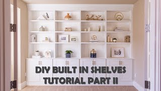 DIY Built In Shelves Tutorial Part II [upl. by Buckley]