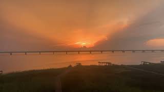 Fiery Sunset Over Pamlico Sound Rodanthe NC [upl. by Joo963]