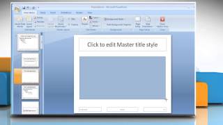 How to add a placeholder to a layout in PowerPoint 2007 Tutorial [upl. by Rafe387]