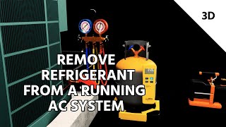 How to Remove Recover Refrigerant From a Running AC System [upl. by Elwina]