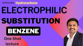 electrophilic substitution on benzene  11th class hydrocarbons [upl. by Kliment]