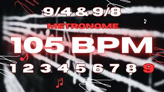 105 BPM  94 amp 98 Metronome [upl. by Mcnalley]