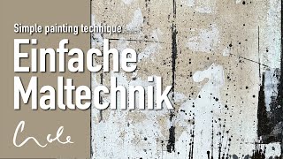 Abstrakte AcrylMaltechnik mit Struktur und Kaffee [upl. by Sirrep]