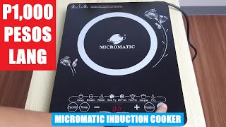 P1000 PESOS LANG Micromatic MIC21 1600watts 8 Multiple Cooking Functions Induction Cooker [upl. by Nire]