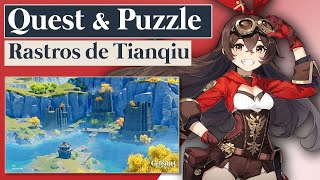 Genshin Impact  Rastros de Tianqiu  Puzzles Completo [upl. by Arimahs]