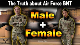 The Truth About Air Force BMT  MALE  FEMALE PERSPECTIVE [upl. by Esiouqrut793]