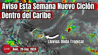 Aviso tormenta dentro del Caribe esta semana de interés para países tormenta huracan lluvias [upl. by Yeung768]