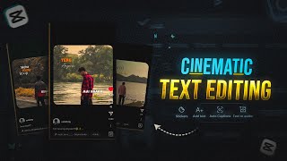 Instagram CINEMATIC Text Video editing in mobile  Capcut video editing  A Complete Tutorial [upl. by Ellenuahs]