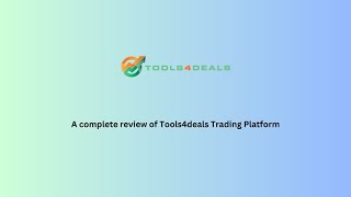 A complete review of Tools4deals Trading Platform  Trading platform Review [upl. by Eeraj474]