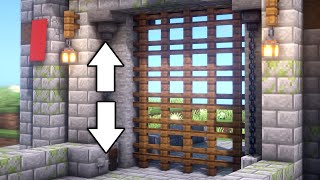 Como Hacer una Puerta Medieval Automática en Minecraft para Survival [upl. by Attenaj]