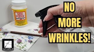 How to decoupage a NAPKIN with NO WRINKLES  Decoupage Tips for BEGINNERS 😲🤩🌺 [upl. by Callista]