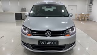 Volkswagen Sharan 20 TSI AT 2014 Sunroof Silver PushStart  SNT4150C [upl. by Sudbury632]