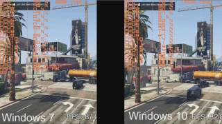 GTA V Ryzen 7 1700 Windows 7 vs Windows 10 [upl. by Sokul48]