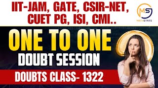 Doubts Class1322  JAM GATE NET CUET ISI CMI  Ask Me Anything  Mathstats [upl. by Simah]