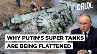 Ukraine Demolishes Putins Super Tanks  What Explains The Huge Damage To Captured Russian T72s [upl. by Rojam]