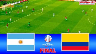 Argentina vs Colombia  Copa America 2024 Final  Full Match  PES Gameplay PC FL 24 [upl. by Etnod]