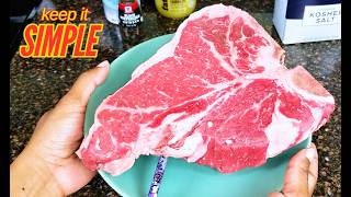 Duck Fat Porterhouse Steak Recipe  Cast iron medium rare beef in the oven [upl. by Heilner]