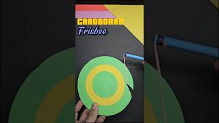 Cardboard Frisbee  how to make cardboard thrower  rubberband shooting toy [upl. by Osric]