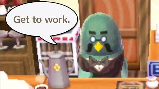 ☕ MY FIRST SHIFT AT THE ROOST Working For Brewster in Animal Crossing  Day 1 [upl. by Asirrak477]