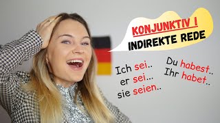 Konjunktiv 1 Indirekte Rede Erklärung  Deutsch lernen c1 b2 [upl. by Yasmar]