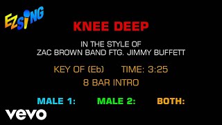 Zac Brown Band ftg Jimmy Buffett  Knee Deep Karaoke [upl. by Airol]