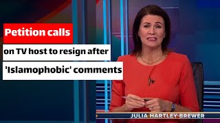 Petition calls on TV host to resign after Islamophobic comments  Julia HartleyBrewer [upl. by Carothers]